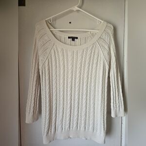 American Eagle Outfitters Women's Ivory Knit Sweater